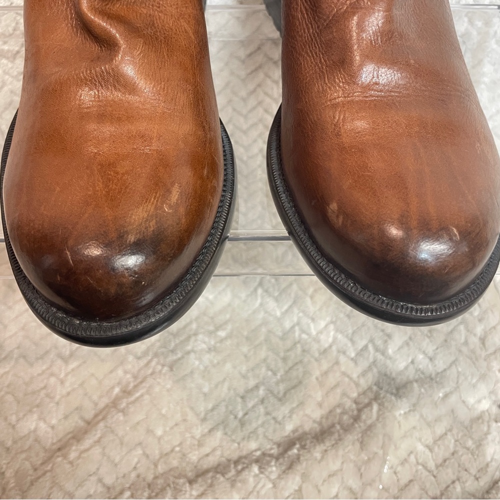 Clarks Womens 7.5 M‎ Mullin Spice Brown Leather Knee High Riding Boot Equestrian - Picture 5 of 16